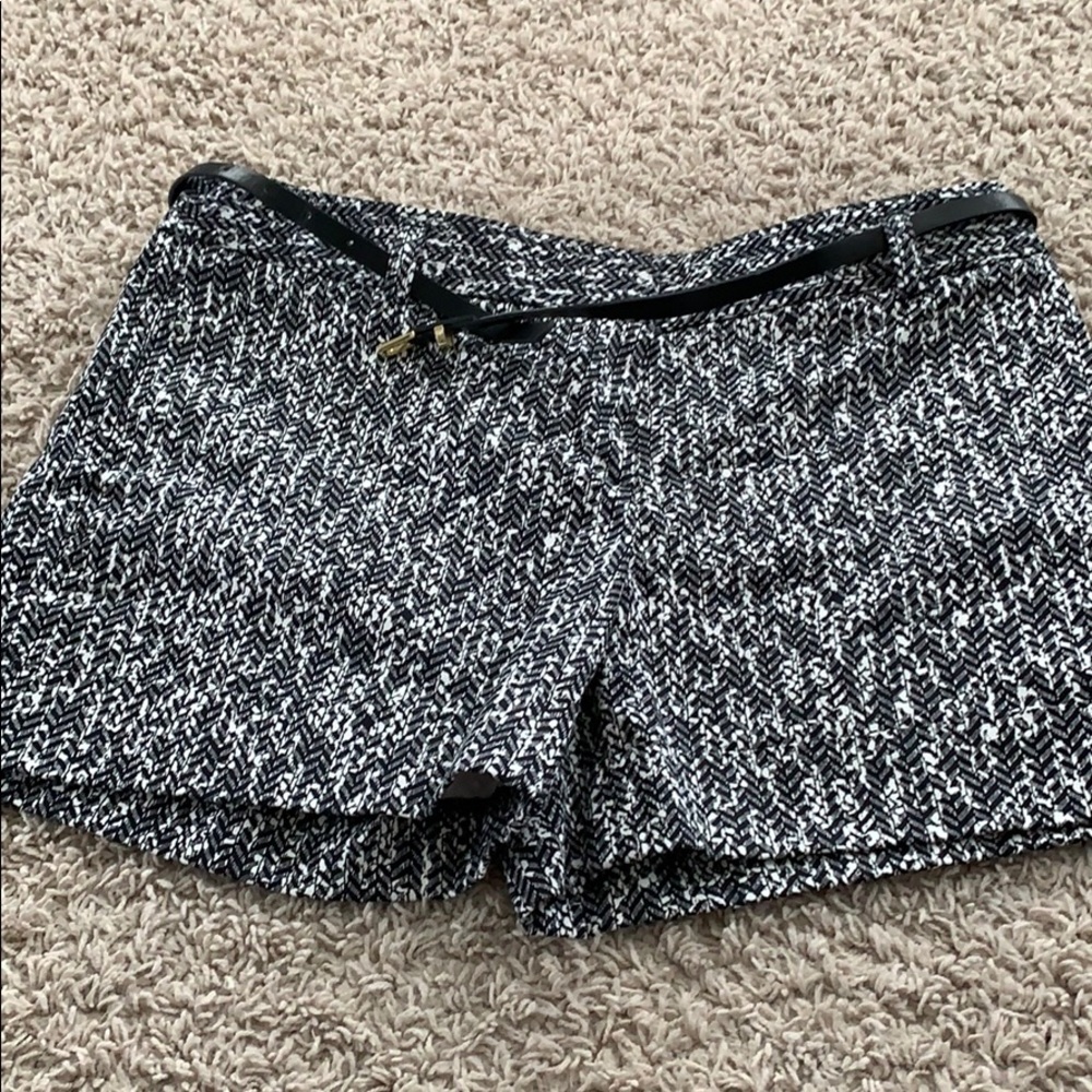 Black and white shorts from express